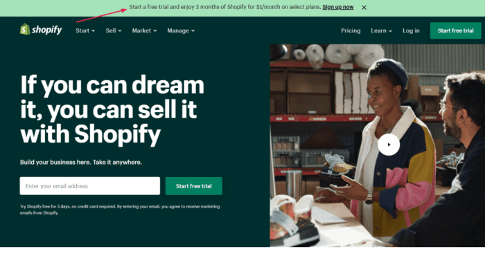 Shopify shopping online discount code 2026