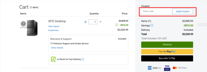 Shop dell online discount code 2025